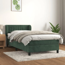 vidaXL sötétzöld bársony rugós ágy matraccal 80 x 200 cm ágy és ágykellék