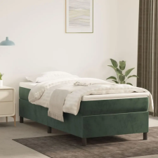 vidaXL sötétzöld bársony rugós ágykeret 100x200 cm ágy és ágykellék