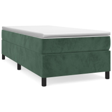 vidaXL sötétzöld bársony rugós ágykeret 90x200 cm (3121099) ágy és ágykellék
