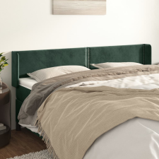 vidaXL sötétzöld bársony szárnyas fejtámla 183x16x78/88 cm ágy és ágykellék