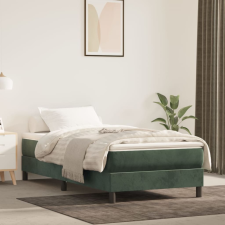 vidaXL sötétzöld bársony zsebrugós ágymatrac 90x190x20 cm ágy és ágykellék