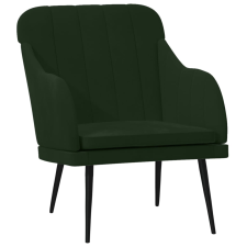 vidaXL sötétzöld bársonyfotel 63 x 76 x 80 cm (351456) bútor