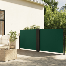 vidaXL Sötétzöld behúzható oldalsó napellenző 120 x 1000 cm kerti bútor