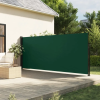 vidaXL Sötétzöld behúzható oldalsó napellenző 160 x 600 cm
