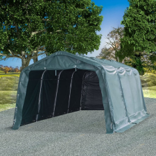 vidaXL sötétzöld elmozdítható PVC állattartó sátor 550 g/m² 3,3 x 6,4 m haszonállat felszerelés