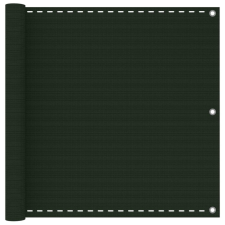 vidaXL sötétzöld HDPE erkélytakaró 90 x 600 cm kerti bútor