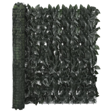vidaXL sötétzöld leveles erkélyparaván 500 x 100 cm kerti bútor