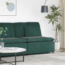 vidaXL sötétzöld moduláris kanapé középső modul párnákkal 100 cm bútor