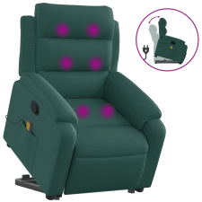 vidaXL sötétzöld szövet dönthető masszázs- és állófotel (3204998) masszázsfotel