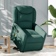 vidaXL sötétzöld szövet dönthető masszázs- és állófotel (3303210) masszázsfotel