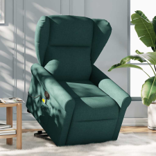 vidaXL sötétzöld szövet dönthető masszázs- és állófotel (3303390) masszázsfotel