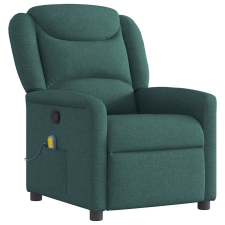 vidaXL sötétzöld szövet dönthető masszázsfotel (4015612) masszázsfotel