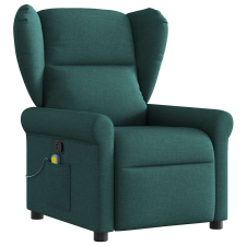 vidaXL sötétzöld szövet dönthető masszázsfotel (4015672) masszázsfotel