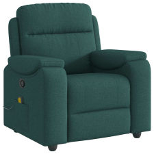 vidaXL sötétzöld szövet dönthető masszázsfotel (4015696) masszázsfotel