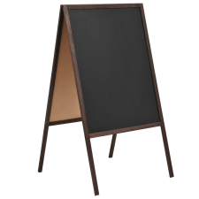 vidaXL szabadon álló kétoldalas cédrusfa iskolatábla 60 x 80 cm barkácsgép tartozék