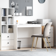 vidaXL Számítógépasztal Fehér Szerelt fa 90 x 50 x 76 cm Tartós íróasztal