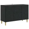 vidaXL Széf Fekete 89 x 34,5 x 60 cm Szerelt Fa