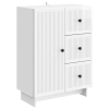 vidaXL Széf fiókkal Magasfényű Fehér 66 x 34,5 x 90 cm Szerelt Fa