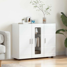 vidaXL Széf polcokkal Magasfényű fehér 55.5 x 29 x 100 cm Faanyag bútor