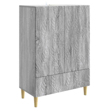 vidaXL Széf Szürke Sonoma 66 x 34,5 x 95 cm Szerelt Fa bútor