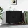 vidaXL Széf tárolóval ajtóval Fekete 90 x 34 x 80 cm Faanyag