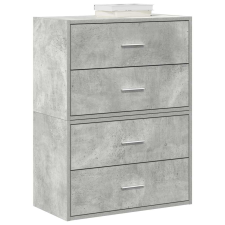 vidaXL szekrények 2 fiókkal 2 db betonszürke 60x31x40 cm gépelt fa bútor