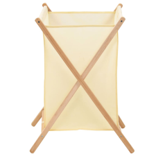 vidaXL szennyeskosár cédrusfából és bézs szövetből 42 x 41 x 64 cm (246440) bútor
