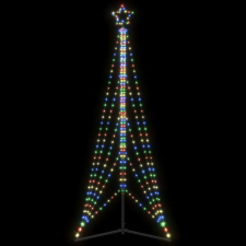 vidaXL színes fehér karácsonyfa fénykúp 525 LED-del 302 cm műfenyő