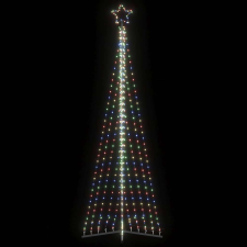 vidaXL színes karácsonyfa fénykúp 495 LED-del 300,5 cm műfenyő