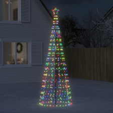 vidaXL színes karácsonyfa fénykúp tüskékkel 570 LED 300 cm műfenyő