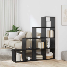 vidaXL Szobaelválasztó könyvespolc Musta tammi 131.5 x 29 x 131.5 cm bútor