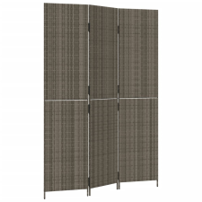 vidaXL szürke 3-paneles polyrattan térelválasztó (365358) bútor