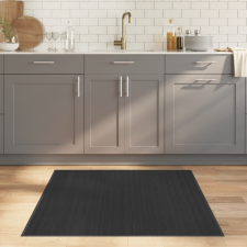vidaXL szürke bambusz négyzet alakú szőnyeg 100 x 100 cm lakástextília