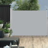 vidaXL Szürke behúzható oldalsó teraszi napellenző 100 x 500 cm
