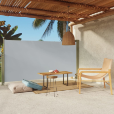 vidaXL Szürke behúzható oldalsó terasznapellenző 160 x 300 cm kerti bútor