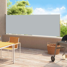 vidaXL Szürke behúzható oldalsó terasznapellenző 220 x 500 cm kerti bútor