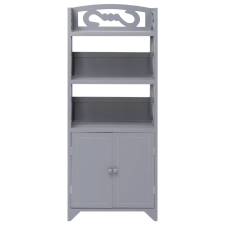 vidaXL szürke császárfa fürdőszobaszekrény 46 x 24 x 116 cm (284110) bútor