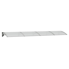 vidaXL szürke és átlátszó polikarbonát ajtóelőtető 350 x 75 cm (153592) kerti bútor