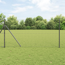 vidaXL Szürke Euro kerítés 1.4 x 10 m Acél építőanyag