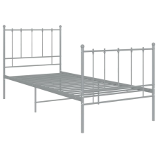 vidaXL szürke fém ágykeret 100 x 200 cm (324951) ágy és ágykellék