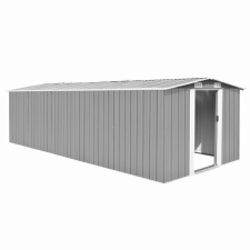 vidaXL Szürke fém kerti fészer 257 x 580 x 181 cm kerti tárolás