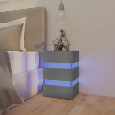 vidaXL szürke forgácslap LED-es éjjeliszekrény 45 x 35 x 67 cm bútor