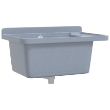 vidaXL szürke gyanta falra szerelhető mosdókagyló 60x40x28 cm (4002798) mosogatótálca