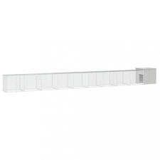 vidaXL szürke horganyzott acél csirkeketrec 1000x91x100 cm haszonállat felszerelés