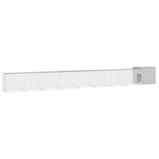 vidaXL szürke horganyzott acél csirkeketrec 900x91x100 cm haszonállat felszerelés