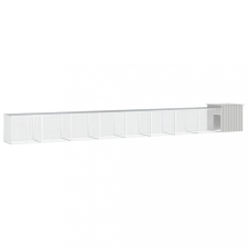 vidaXL Szürke horganyzott acél csirkeketrec 900x91x100 cm haszonállat felszerelés
