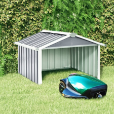 vidaXL szürke horganyzott acél kerti robotfűnyíró-tároló 92x97x63 cm kerti tárolás
