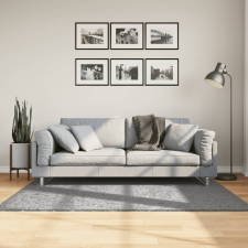 vidaXL szürke hosszú szálú bozontos modern szőnyeg 120 x 170 cm lakástextília