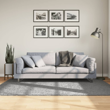 vidaXL szürke hosszú szálú bozontos modern szőnyeg 140 x 200 cm lakástextília