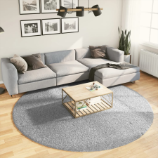 vidaXL Szürke hosszú szálú bozontos modern szőnyeg ø 240 cm lakástextília
